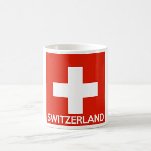 Switzerland country flag symbol name text swiss coffee mug