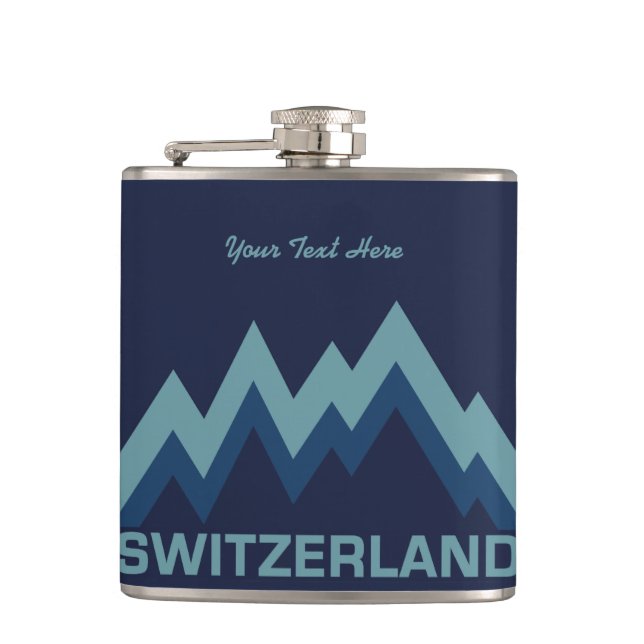 SWITZERLAND custom flask (Front)