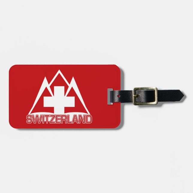 SWITZERLAND custom luggage tag (Front Horizontal)