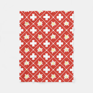 Switzerland Edelweiss pattern Fleece Blanket