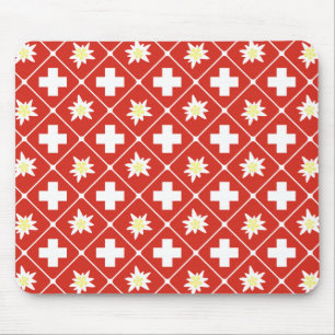 Switzerland Edelweiss pattern Mouse Pad
