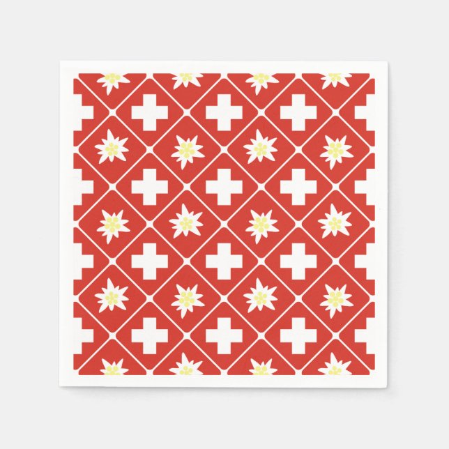 Switzerland Edelweiss pattern Napkin (Front)