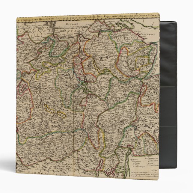 Switzerland engraved map binder (Front/Inside)