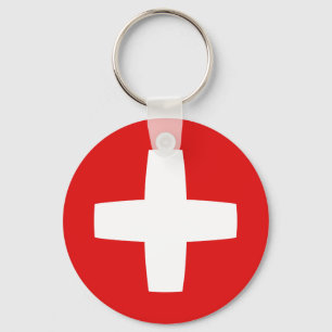 Switzerland Fisheye Flag Keychain