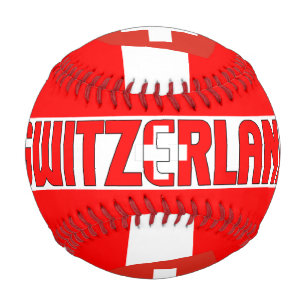 Switzerland Flag and Coat of Arms Patriotic Baseball