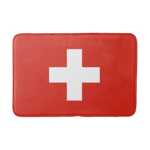 Switzerland Flag Bath Mat