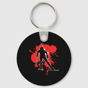 Switzerland Flag Biathlonist - Swiss Biathlon 1 Keychain