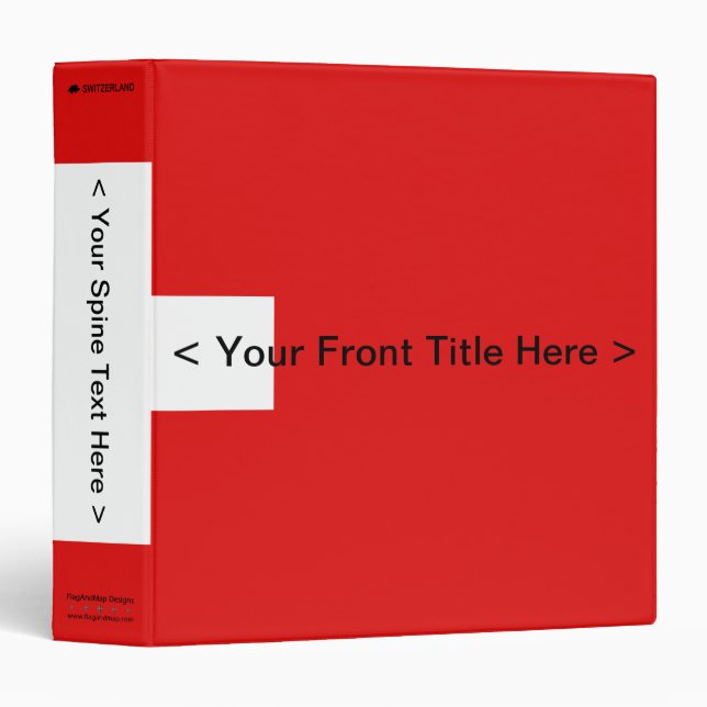 Switzerland Flag Binder (Front/Spine)
