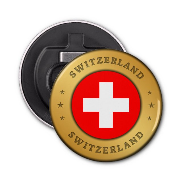 Switzerland Flag Bottle Opener (Front)
