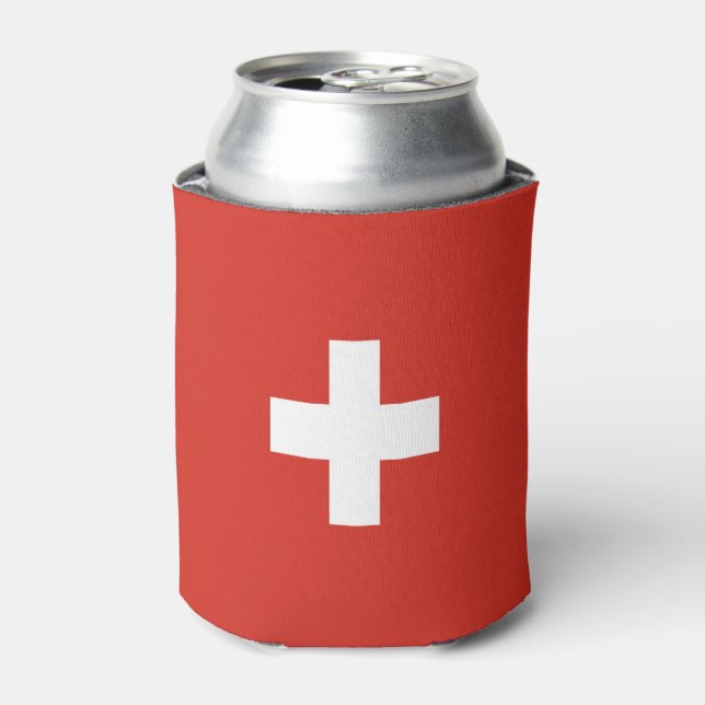 Switzerland flag can cooler (Can Front)