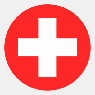 switzerland flag classic round sticker