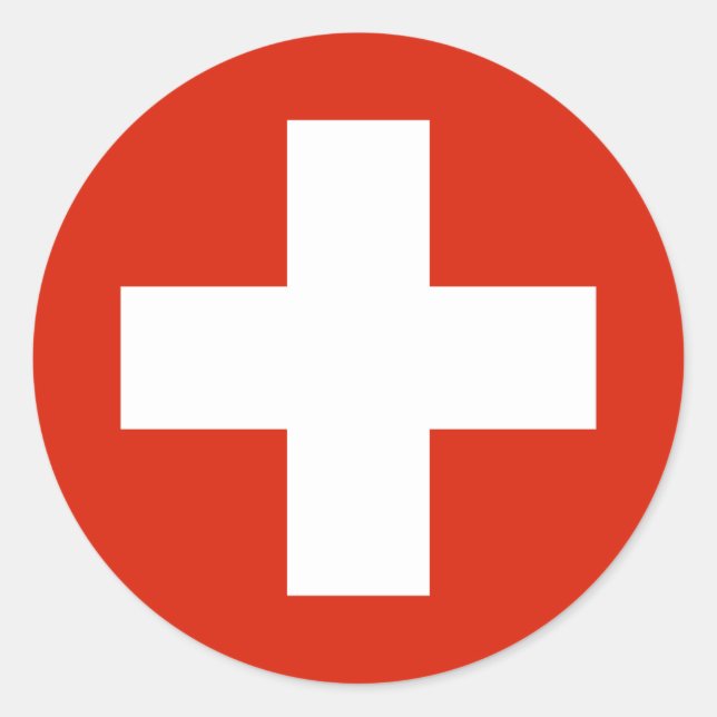 Switzerland Flag Classic Round Sticker (Front)