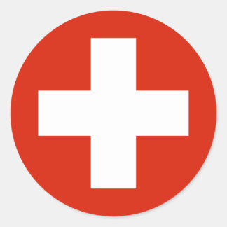 Switzerland Flag Classic Round Sticker
