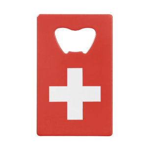 Switzerland Flag Credit Card Bottle Opener