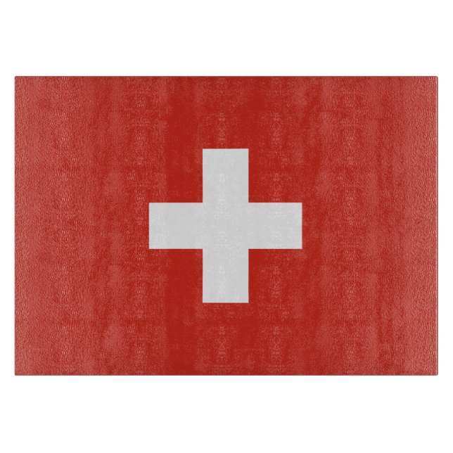 Switzerland flag cutting board (Front)