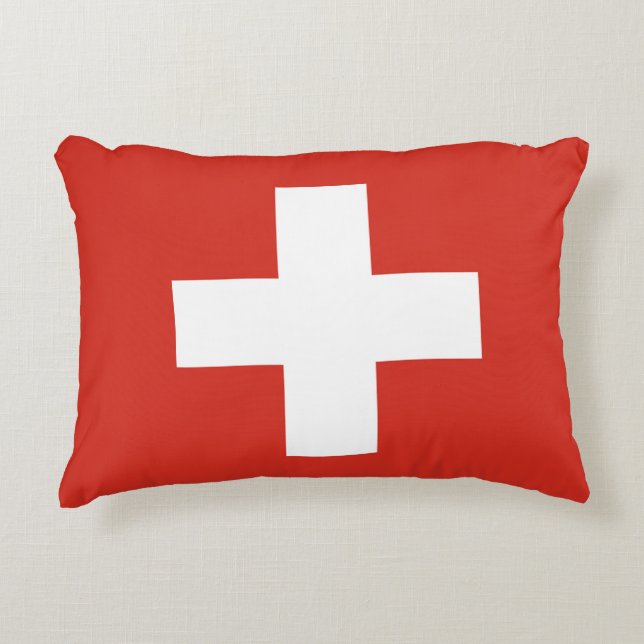 Switzerland Flag Decorative Pillow (Front)