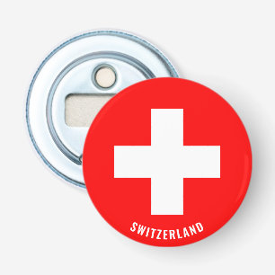Switzerland Flag Delightful Patriotic Bottle Opener