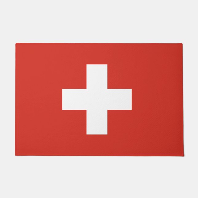 Switzerland flag Door Mat (Front)