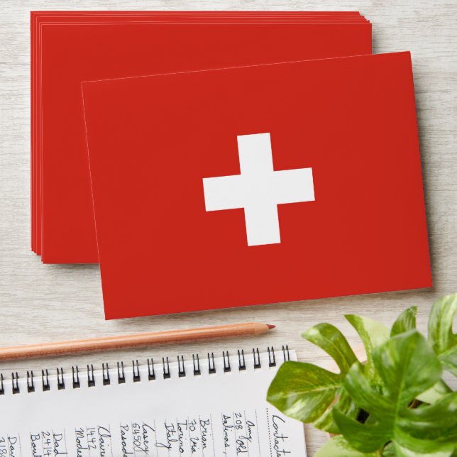 Switzerland flag envelope (Stacked)