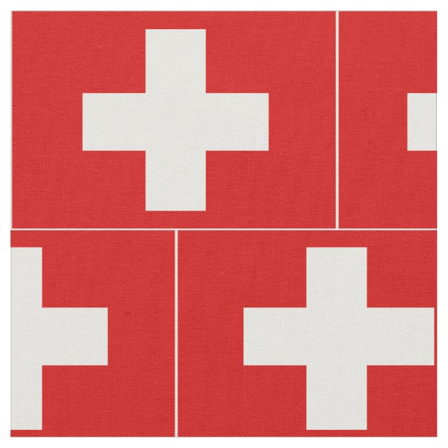 Switzerland Flag Fabric (Close Up)