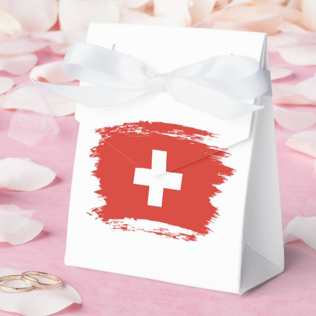 Switzerland flag favor box (Wedding)