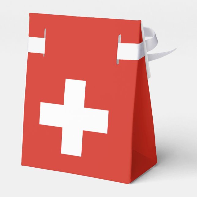 Switzerland Flag Favor Box (Back Side)