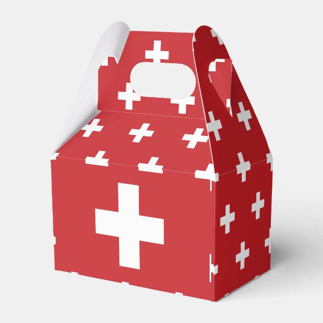 Switzerland Flag Favor Box (Back Side)