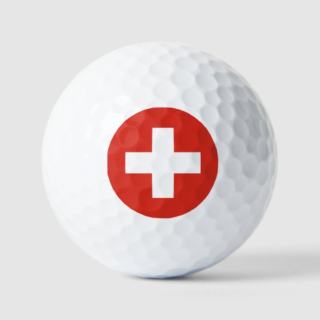 Switzerland flag golf balls (Front)