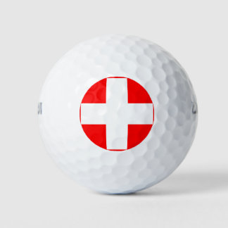 switzerland flag golf balls