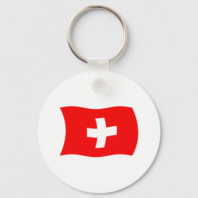 Switzerland Flag Keychain (Front)
