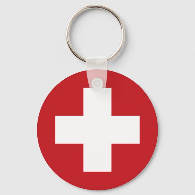Switzerland Flag Keychain (Front)