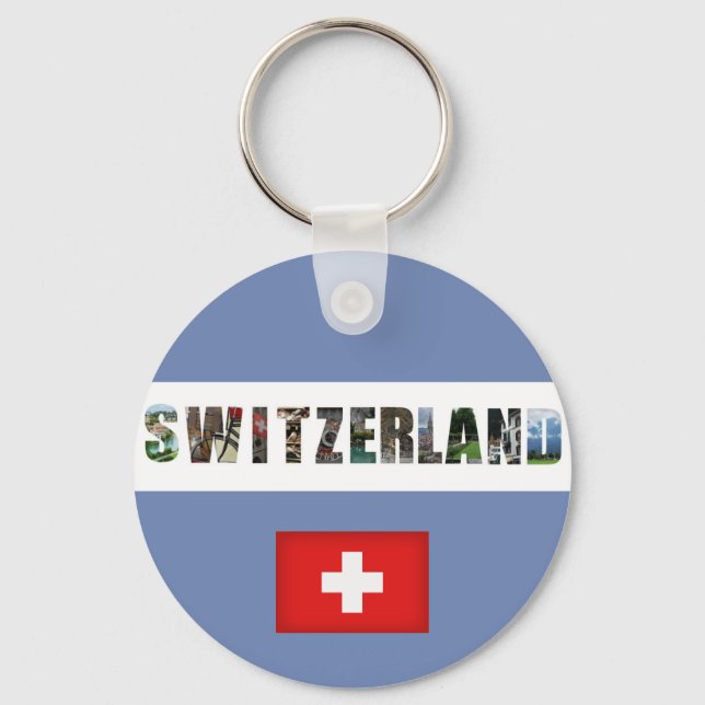 Switzerland Flag Keychain (Front)
