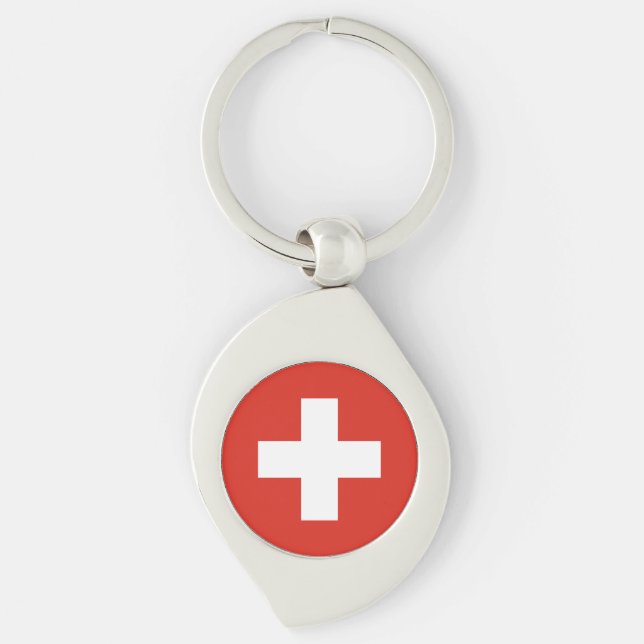 Switzerland Flag Keychain (Front)