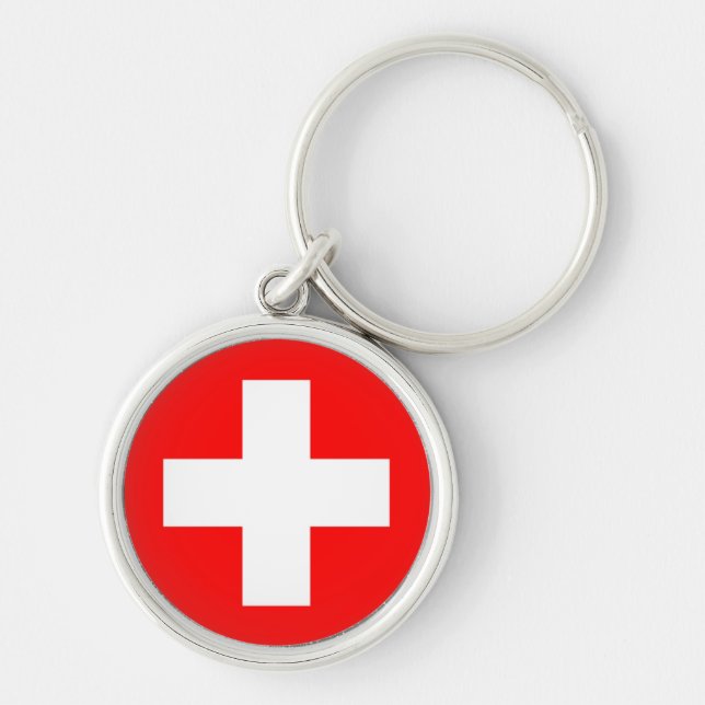 Switzerland Flag Keychain (Front)