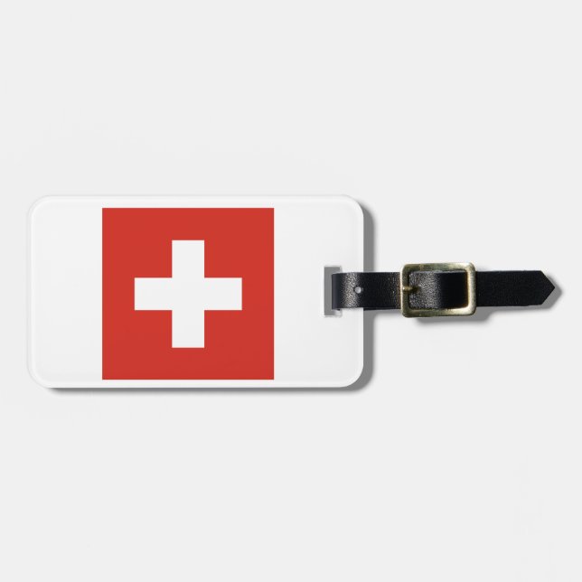 Switzerland Flag Luggage Tag (Front Horizontal)
