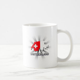 Switzerland Flag Map 2.0 Coffee Mug