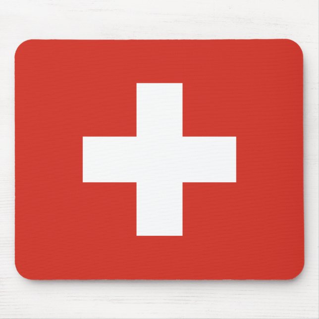 Switzerland Flag Mouse Pad (Front)