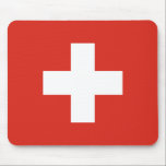 Switzerland Flag Mouse Pad<br><div class="desc">Patriotic flag of Switzerland.</div>