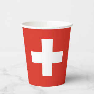Switzerland Flag Paper Cups
