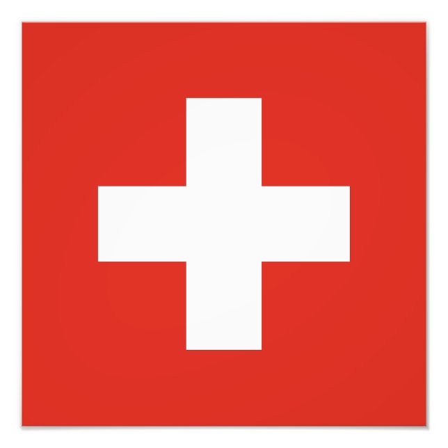 Switzerland Flag Photo Print (Front)