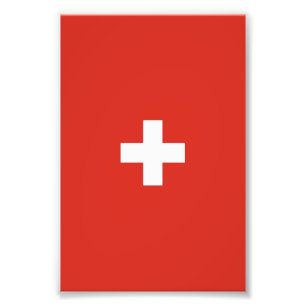 Switzerland flag photo print