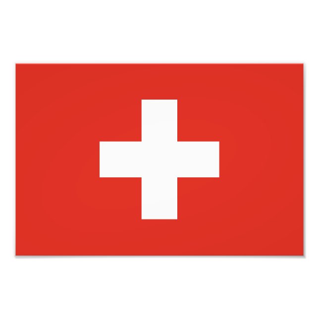 Switzerland Flag Photo Print (Front)