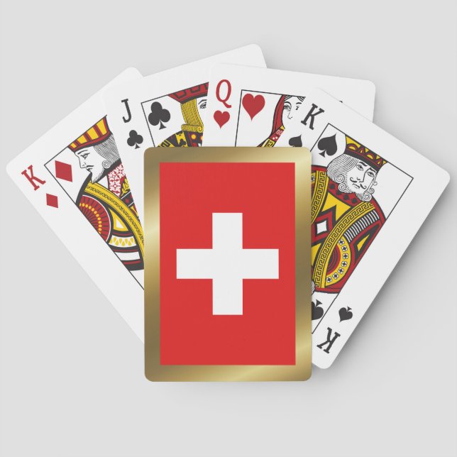 Switzerland Flag Playing Cards (Back)