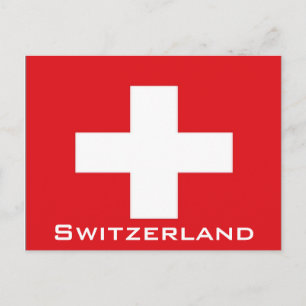 Switzerland flag postcard