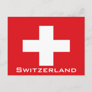 Switzerland flag postcard