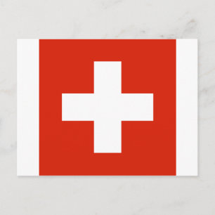 switzerland flag postcard