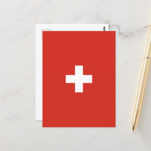 Switzerland flag postcard