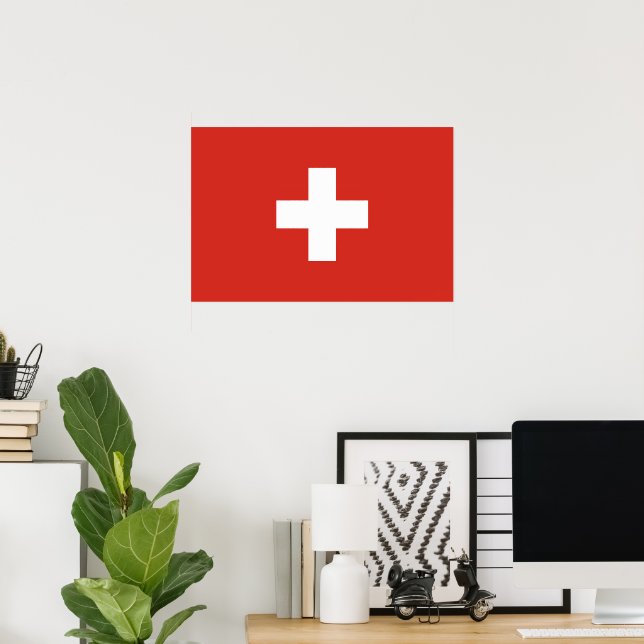 Switzerland flag poster (Home Office)