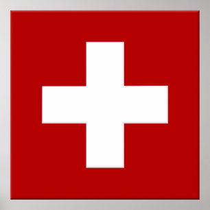 Switzerland Flag Poster in 3D