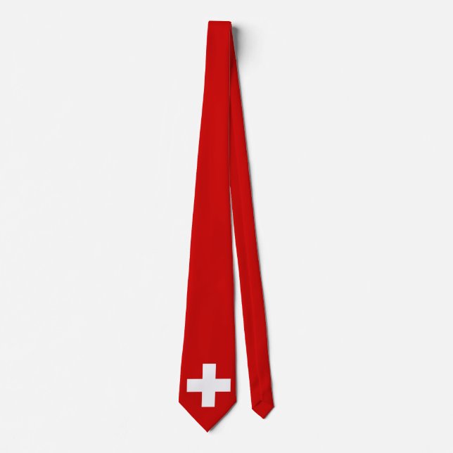 Switzerland flag quality tie (Front)